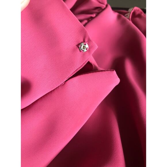 American Vintage USA 50's pink long dress pears around neckline size medium - Picture 12 of 12